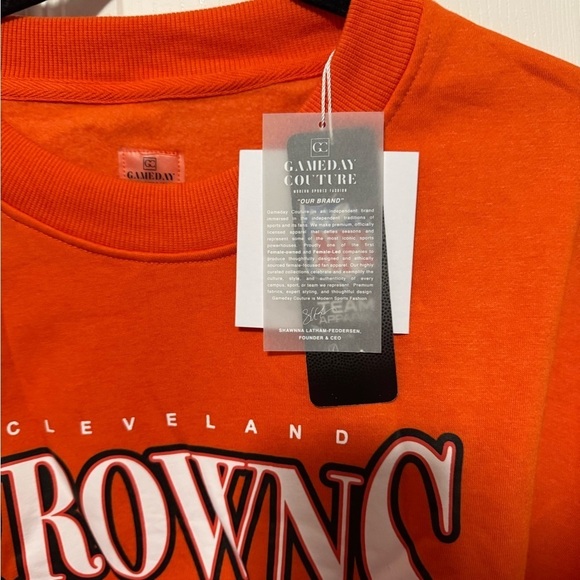 Women's Gameday Couture Orange NFL Cleveland Browns Pullover Sweatshirt - Picture 4 of 7